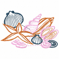 Seashell Embroidery Design 9